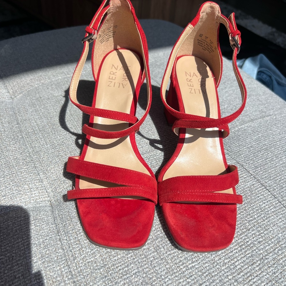 Red Velvet Naturalizer Heels Strappy
